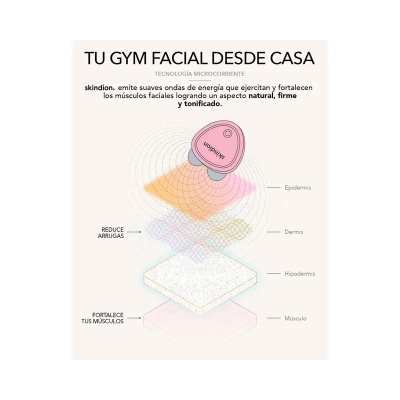 Skindion Rejuvenecimiento y Lifting Facial con Microcorriente Antiarrugas