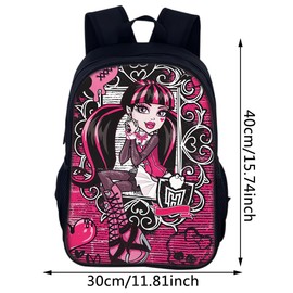 SWZY Monster Kids School Bag, 3D Printed Travel Backpacks, Anime Children's Backpacks for Children, Backpack Large Capacity for Elementary and Middle School Student School