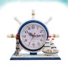 GRIRIW 1Pc Nautical Style Silent Clock Artistic Sailboat Design for