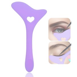 Plantillas para Delineador de Ojos, Punta de Silicona con Alas, Ayuda para Lápiz de Cejas y Dibujar, Rímel Profesional, Herramienta (Púrpura)