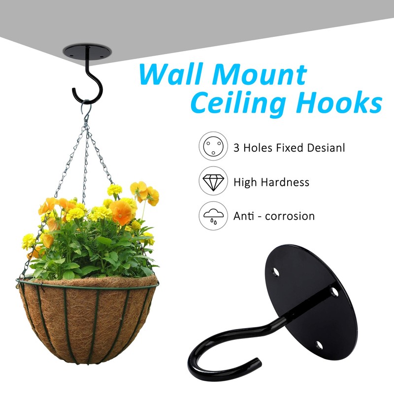 MaoXinTek Ceiling Hook for Hanging Plants, Wall Mount, Screw Mount