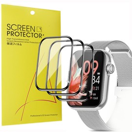 Blueshaweu Screen Protector Compatible with BANLVS Smartwatch Women's 1.85 Inch G39 Pro, HD Clear Flexible TPU Screen Protector [Pack of 3] Compatible with BANLVS G39 Pro Smartwatch (Black)