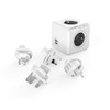 PowerCube Duo USB Interchangeable Travel Plug Gray 4-way Socket with