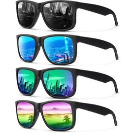 ANYLUV Polarized Square Sunglasses: Classic Men's Sunglasses with UV 400 Protection for Fishing, Sports, Running & Cycling