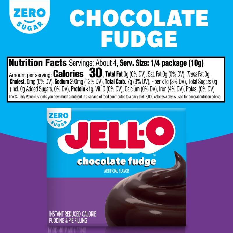 Jell-O Chocolate Fudge Sugar Free & Fat Free Instant Pudding