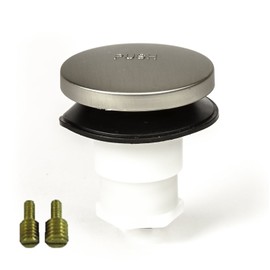 Toe Touch (Tip Toe, Foot Actuated) Bath Tub/Bathtub Drain Stopper Includes 3/8" and 5/16" Fittings Brushed Nickel