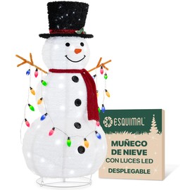 ESQUIMAL Decoracin Navidea Exterior Iluminada, Adorno Navidad con Luz led, para Jardn, Fachada, Patio, Aire Libre e Interior (Mueco de Nieve)         