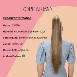 Prettyshop Hair Piece Ponytail Straight Hair Extension Heat Resistant Like Real Hair