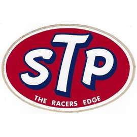 STP Racing Decal Sticker From 1960's the Racers Edge Vintage