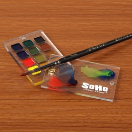 Soho Urban Artist Pocket Slide Watercolor Paint Set of 12 - Professional Watercolors for Artists - Compact Assorted Watercolor Set with Magnetic Closure, Fits in Pockets and Bags