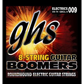 GHS Strings Guitar Boomers Electric Guitar Strings (GBCL-8-10 SET), Custom Light, 9-74