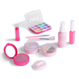 JXJ Pink Pretend Makeup Toy Set for Little Girls - Dress Up Fun for 2-8 Year Olds - Includes Nail Polish, Lipstick, and More!