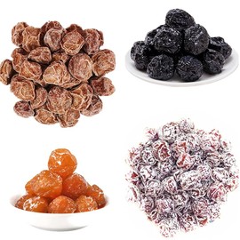 Preserved Fruit Dried Plum Salty Sweet and Sour Plum Seedless plum meat,japanese snacks plum preserved plums sour plum dried plums（ Four products in 4 packs ）
