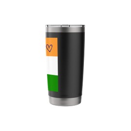 India Flag Indian Heart Proud Heritage National Day Stainless Steel Insulated Tumbler