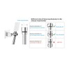 KANARY All Metal Square Handheld Shower Bracket Hand Held Shower