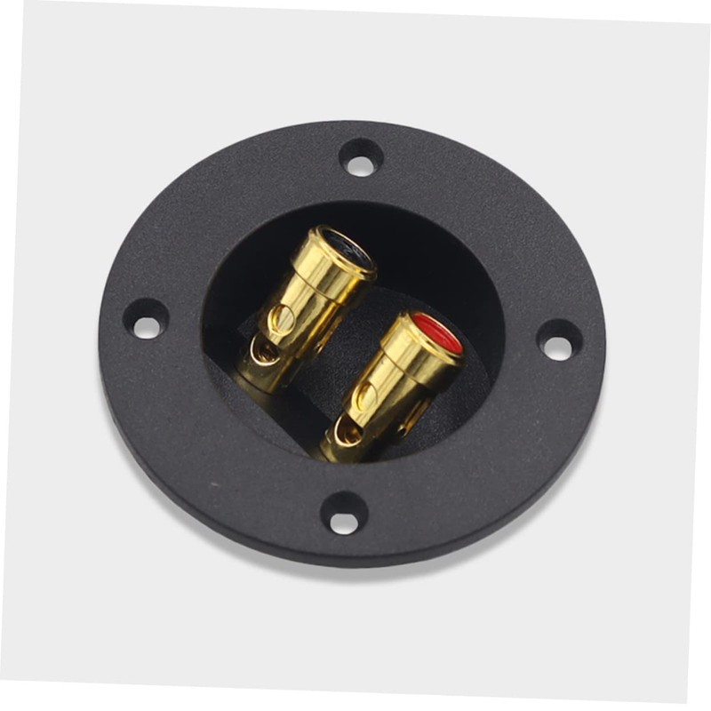 LABRIMP 4pcs Round Speaker Terminal Connectors with Quick Disconnect for
