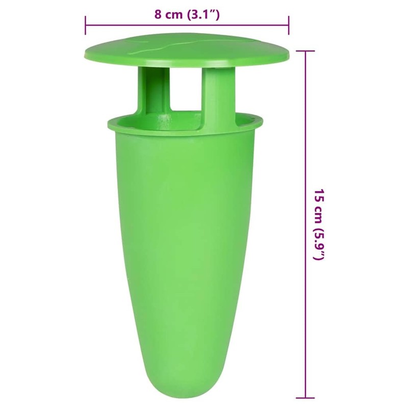 vidaxl slug and snail traps 8 pcs green - eco