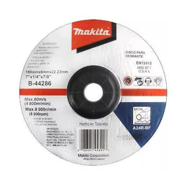 Makita B44286 Disco Abrasivo para Desbaste, 7"