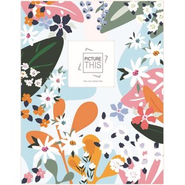 Flowers Photo Album 5x7 Slip in 200 Photos Family Holiday Scrapbook Floral Wedding Album