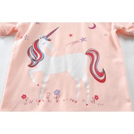 Pajamas Set for Girls Short Sleeve Sleepwears Summer Short Pjs Sets Summer Kids Tee & Shorts Cotton Pj Size 6