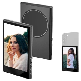 Magnetic Phone Vlog Selfie Monitor Screen, 1080P Wireless Recording, Phone Rear Camera Accessory for Teleprompter Live Stream Selfie Vlog TikTok（Support 4K 30fps Wired）