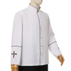 Mens Clergy Coat Church Priest Robe Vestment Stand Up Collar