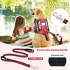 MOOGROU Service Dog Vest Harness and Leash Set+10 Patches,No Pull&Adjustable