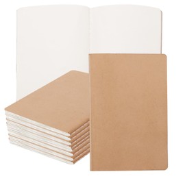 LOJAX Cuadernos de Papel Kraft de Viaje A5, 10 Cuadernos En Kraft 14.1 x 20.7 cm, Libreta Ejecutiva para Universidad U Oficina, Cuaderno de Bocetos de ... Cuaderno Pequeño a Granel niupizhishouhuiben