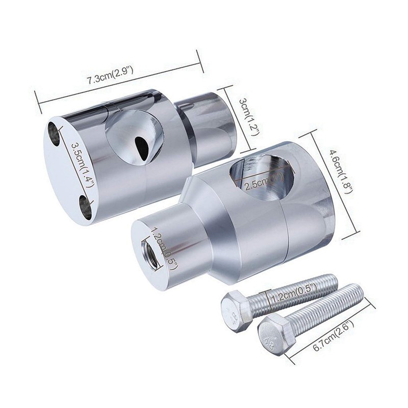 Motorcycle Accessories Head Up Adapter, Handlebar Clamp 25 mm Handlebar