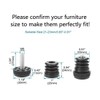 uxcell Leveling Feet 1" 25mm OD Round Insert Furniture Adjustable