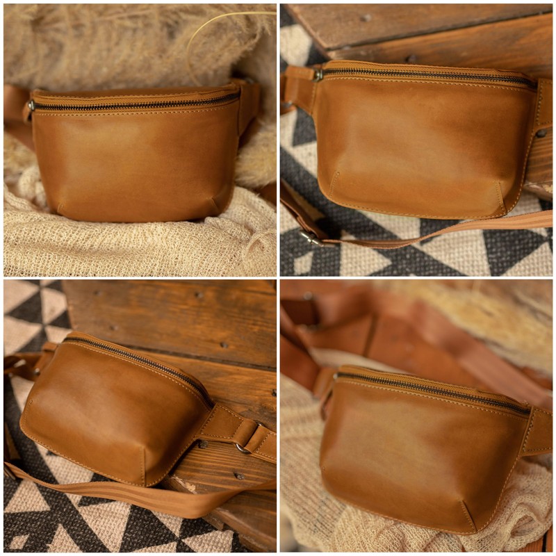 Gusti Norell Women's and Men's Leather Bum Bag Festival Bag