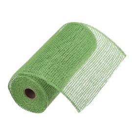 sourcing map 10 Inch Poly Burlap Mesh for Wreath, Decorative Mesh Fabric Ribbon 10 Yard for Fall Easter Christmas Flower Bow, Army Green