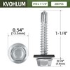 #10 x 1-1/4" (200 PCS) Metal Roofing Screws with Rubber