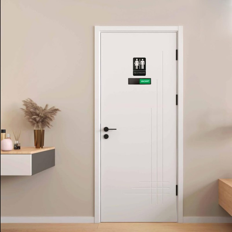 LICQIC Privacy Sign, IN/OUT - Sliding Door Sign for Home