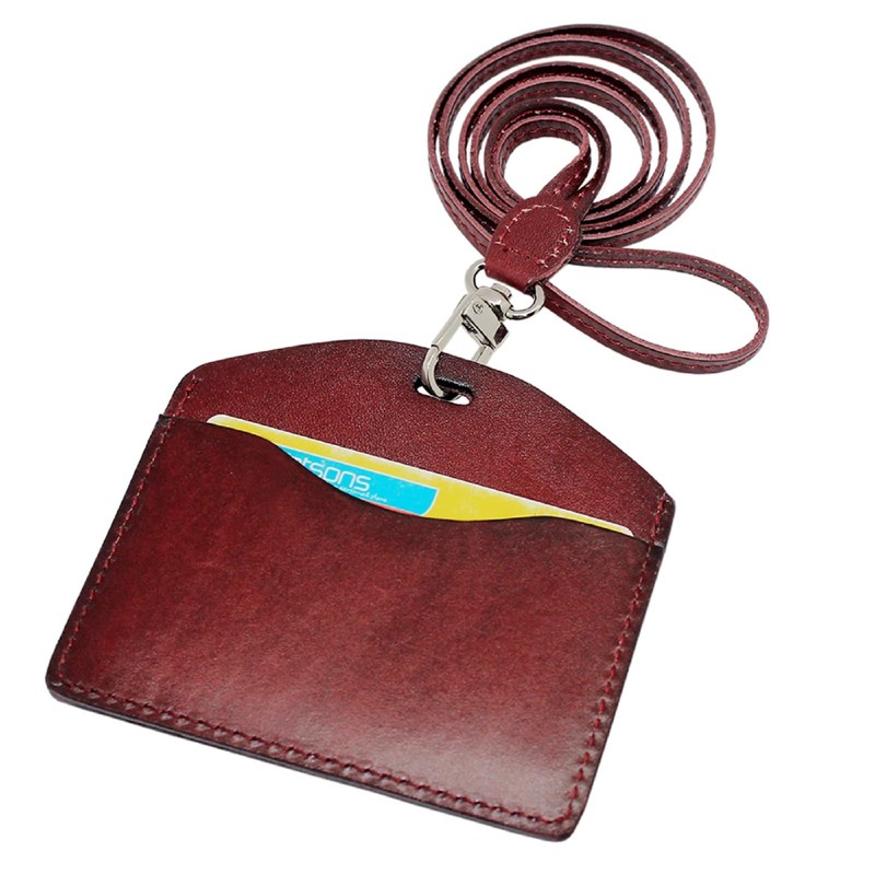 Boshiho ID Card Holder, Genuine Leather, Tochigi Leather, Horizontal Type,