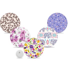 funpatch Freestyle Libre 3 Plasters, Pack of 20 Waterproof Libre 3 Sensor Plasters, Full Coverage Patch, Hypoallergenic & Latex-Free, 15 Days Stay Without Glue in the Centre, Elegant Pattern