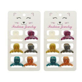 12 Pieces Small Hair Claw Clips for Women and Girls, 1 inch Mini Hair Clips Non Slip Plastic Jaw Claw Clips (A)