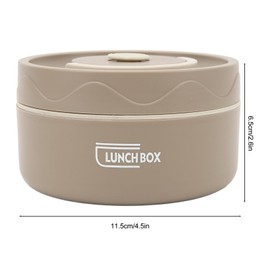 Insulated Lunch Container, 420ml 304 Stainless Steel Thermal Bento Box with Non-removable Liner, Portable Hot Food Jar Keeps heat 4 hours, for School Office(Insulated, Dark Curry)