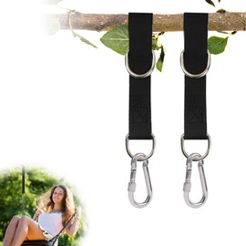 HERKINDNESS Swing Attachment, Pack of 2 Swing Suspension with 2 Carabiners, Swing Rope that Can Be Quickly Assembled and Removed, for Standing Hammocks and Swings