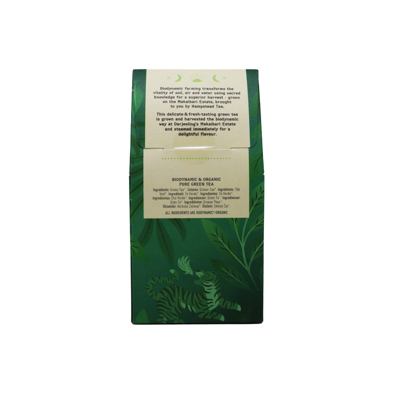 Hampstead Organic Green Leaf Tea 100 g (Pack of 6)