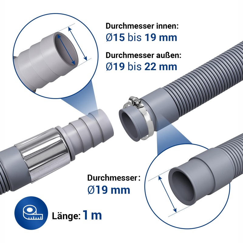 Drain Hose Extension for Washing Machine, Dishwasher