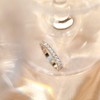 EAMTI 3mm Cubic Zirconia Wedding Band 925 Sterling Silver Half