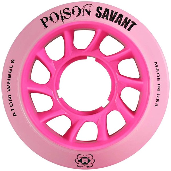 Atom Skates Poison Savant Skate Wheels Pink 8pk