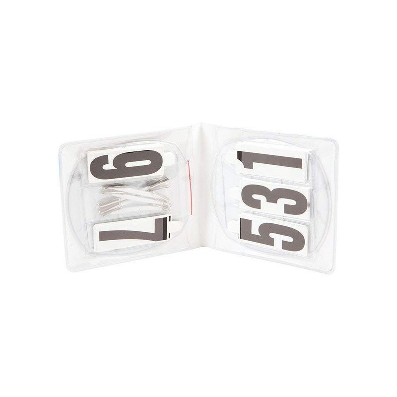 Roma Dublin Deluxe Oval 3 Number Holder Pair - White