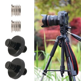 SG Store Camera Thread Tripod Screw Adapter Kit 1/4" 3/8" Mounting Thread Converter for Camera Monitor Tripod Mount Shoulder Rig Black