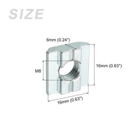 METALLIXITY Sliding T Nut M8 Thread 5 Piece Carbon Steel T-Groove Nut Fastener for 3030 Series Aluminum Profile