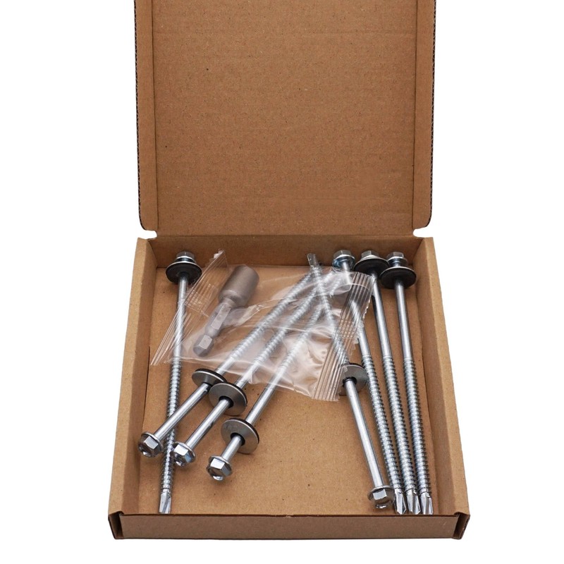 SKIR'CO (8 pcs) Zinc Plated Roofing Screws 5.5 x 120
