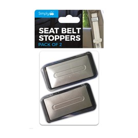 Simply STOP01 – Pack of 2 - Plastic Seat Belt Stopper – Universal Fit - Easy to Use – Reduced Discomfort – Fully Adjustable