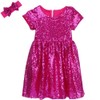 Cilucu Flower Girl Dress Baby Toddlers Sequin Dress Kids Party