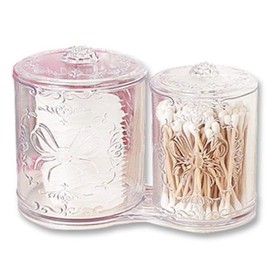 Antique Cotton Pad and Cotton Swab Case